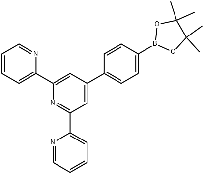 4'-(4-(4,4,5,5-tetramethyl-1,3,2-dioxaborolan-2-yl)phenyl)-2,2':6',2''-terpyridine,381218-99-1,结构式