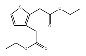 2,3-Thiophenediacetic acid, 2,3-diethyl ester Structure
