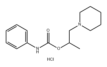 フェニルカルバミド酸1-ピペリジノエチル·塩酸塩 化学構造式