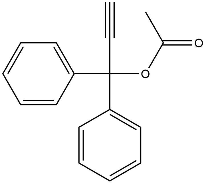 Benzenemethanol, α-ethynyl-α-phenyl-, 1-acetate Struktur