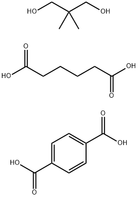 1,4-Benzenedicarboxylic acid, polymer with 2,2-dimethyl-1,3-propanediol and hexanedioic acid Struktur