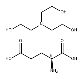 2,2′,2′′-ニトリロトリスエタノール・L-グルタミン酸 化学構造式