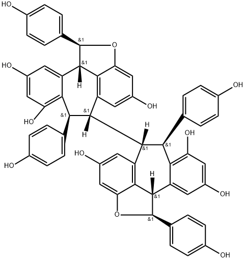 (+)-ホペアフェノール 化学構造式