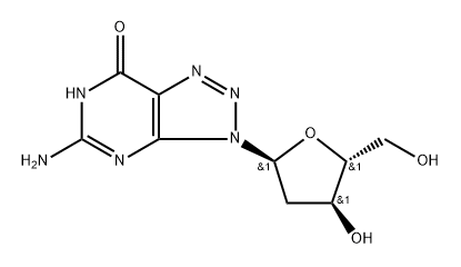 化合物 8-AZA-ALPHA-D-2'-DEOXYGUANOSINE 结构式