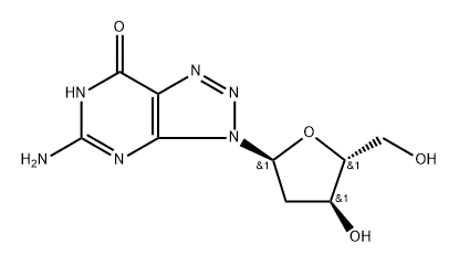 7H-1,2,3-Triazolo[4,5-d]pyrimidin-7-one, 5-amino-3-(2-deoxy-α-D-erythro-pentofuranosyl)-3,4-dihydro- (9CI),38874-37-2,结构式