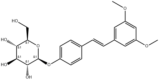 β-D-Glucopyranoside, 4-[(1E)-2-(3,5-dimethoxyphenyl)ethenyl]phenyl Struktur