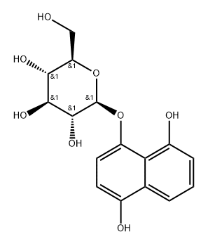 4-(β-D-Glucopyranosyloxy)-1,5-naphthalenediol Struktur