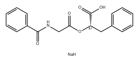 O-(Bz-Gly)-L-b-phenyllactic acid · sodiuM salt Structure