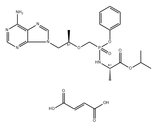 [2H6]-Tenofovir alafenamide fumarate, 390409-17-3, 结构式