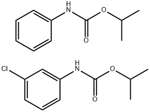 Carbamic acid, N-(3-chlorophenyl)-, 1-methylethyl ester, compd. with 1-methylethyl N-phenylcarbamate (1:1) Structure