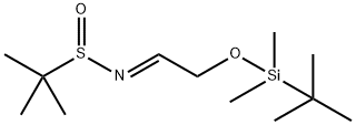 (R,E)-N-(2-((叔丁基甲基甲硅烷氧基)亚乙基)-2-甲基丙烷-2-亚磺酰胺,393536-19-1,结构式