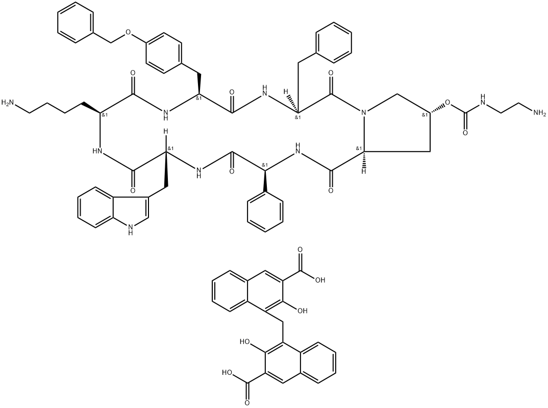 パシレオチドパモ酸塩 化学構造式