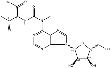 N-(N'-methyl-N-(9 beta-D-ribofuranosylpurin-6-yl)carbamyl)threonine|