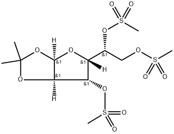 1-O,2-O-(1-Methylethylidene)-α-D-glucofuranose=tris(methanesulfonate) Structure