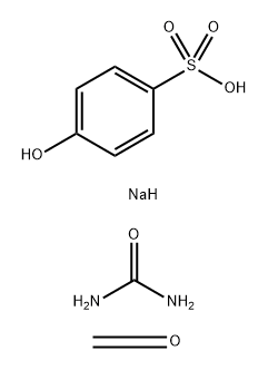 Benzenesulfonic acid, 4-hydroxy-, monosodium salt, polymer with formaldehyde and urea Structure