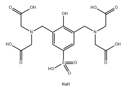 Glycine, N,N-(2-hydroxy-5-sulfo-1,3-phenylene)bis(methylene)bisN-(carboxymethyl)-, monosodium salt Struktur