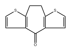8,9-Dihydro-4H-cyclohepta[1,2-b:5,4-b']dithiophen-4-one Struktur