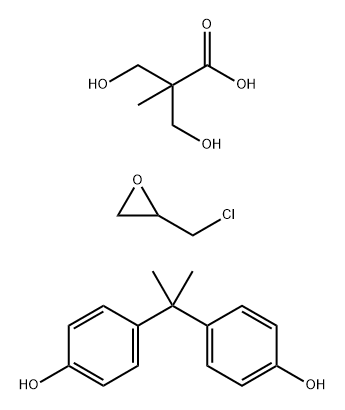 Bisphenol A-2,2-bis-(hydroxymethyl)-propionic acid-epichlorohydrin copolyme Struktur