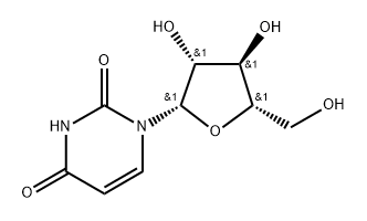 2,4(1H,3H)-Pyrimidinedione, 1-β-L-arabinofuranosyl- Structure