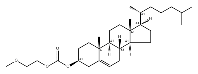 炭酸2-メトキシエチル=コレスタ-5-エン-3β-イル 化学構造式