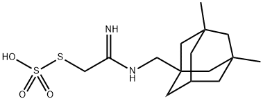Thiosulfuric acid hydrogen S-[2-[[(3,5-dimethyltricyclo[3.3.1.13,7]decan-1-yl)methyl]amino]-2-iminoethyl] ester Structure