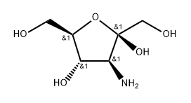 3-Amino-3-deoxy-beta-D-fructofuranose Struktur