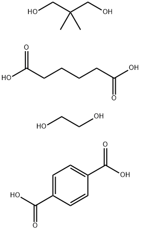 1,4-Benzenedicarboxylic acid, polymer with 2,2-dimethyl-1,3-propanediol, 1,2-ethanediol and hexanedioic acid Struktur