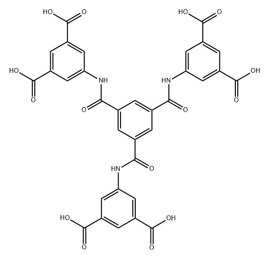 5,5',5''-((benzene-1,3,5-tricarbonyl)tris(azanediyl))triisophthalic acid 化学構造式