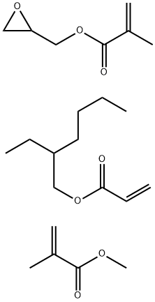 2-Propenoic acid, 2-methyl-, methyl ester, polymer with 2-ethylhexyl 2-propenoate and oxiranylmethyl 2-methyl-2-propenoate Structure