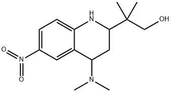 2-Quinolineethanol, 4-(dimethylamino)-1,2,3,4-tetrahydro-β,β-dimethyl-6-nitro-|2-Quinolineethanol, 4-(dimethylamino)-1,2,3,4-tetrahydro-β,β-dimethyl-6-nitro-
