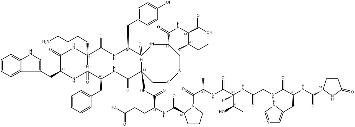 (PYR1)-UROTENSIN II 结构式