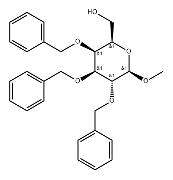 β-D-Galactopyranoside, methyl 2,3,4-tris-O-(phenylmethyl)- Struktur