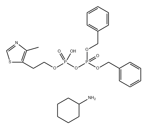 5-Thiazoleethanol, 4-methyl-, P',P'-dibenzyl hydrogen pyrophosphate (ester), compd. with cyclohexylamine (1:1) (8CI)