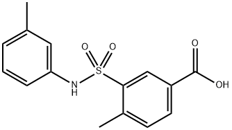 4-methyl-3-[(3-methylphenyl)sulfamoyl]benzoic acid 化学構造式