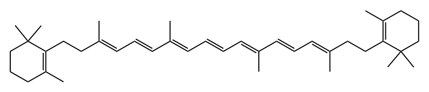 7,8,7',8'-Tetrahydro-β-carotene 结构式