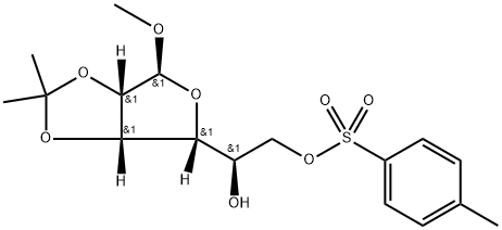 甲基2,3-O-异亚丙基-6-O-甲苯磺酰基-Α-D-甘露糖苷, 40789-24-0, 结构式