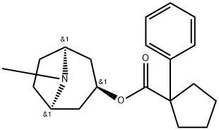 1-Phenylcyclopentanecarboxylic acid tropan-3α-yl ester Structure