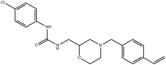 N-(4-Chlorophenyl)-N′-[[4-[(4-ethenylphenyl)methyl]-2-morpholinyl]methyl]urea Struktur