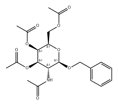 苄基-2-乙酰氨基-3,4,6-三-O-乙酰基-2-脱氧-Β-D-吡喃半乳糖苷 结构式