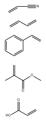 2-Propenoic acid, 2-methyl-, methyl ester, polymer with 1,3-butadiene, ethenylbenzene, 2-propenenitrile and 2-propenoic acid|2-甲基-2-丙烯酸与1,3-丁二烯、乙烯基苯、2-丙烯腈和2-丙烯酸的聚合物