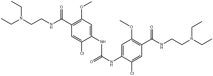 Benzamide, 4,4'-(carbonyldiimino)bis[5-chloro-N-[2-(diethylamino)ethyl]-2-methoxy- (9CI) Structure