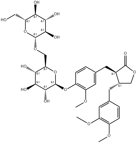 アルクチゲニン-4-O-β-ゲンチオビオシド 化学構造式