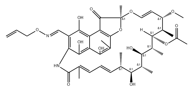 3-(Allyloxyiminomethyl)rifamycin SV Structure