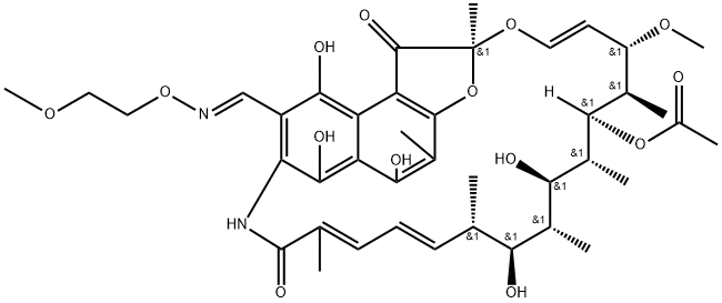 3-[(2-Methoxyethoxy)iminomethyl]rifamycin SV 结构式