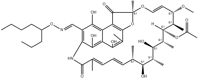 3-[(1-Propylpentyl)oxyiminomethyl]rifamycin SV Structure