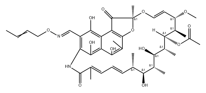 3-(2-Butenyloxyiminomethyl)rifamycin 结构式