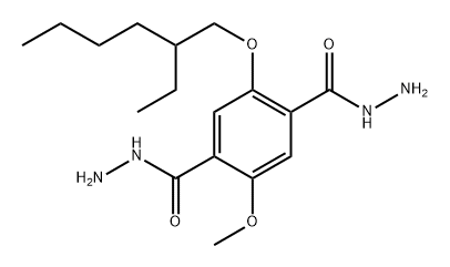 1,4-Benzenedicarboxylic acid, 2-[(2-ethylhexyl)oxy]-5-methoxy-, 1,4-dihydrazide Struktur