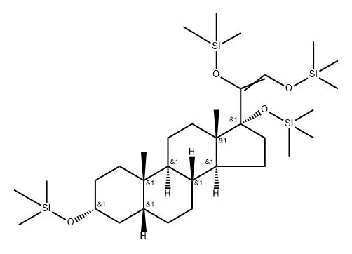 3α,17,20,21-Tetrakis[(trimethylsilyl)oxy]-5β-pregn-20-ene Struktur