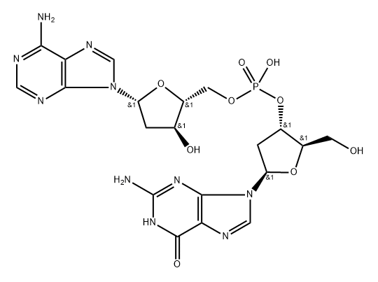 deoxyguanylyl-(3'-5')-deoxyadenosine Struktur