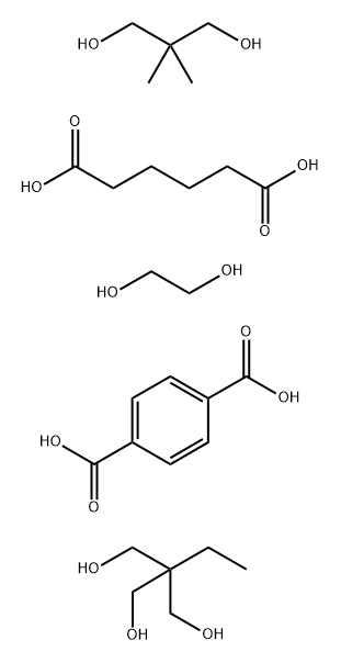 1,4-苯二羧酸与2,2-二甲基-1,3丙二醇、1,2-乙二醇、2-乙基-2-(羟甲基)-1,3-丙二醇和己二酸的聚合物, 42847-45-0, 结构式
